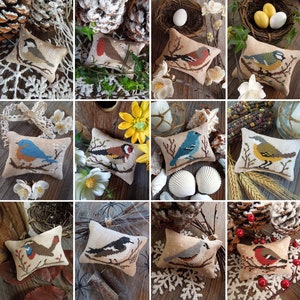 The Little Birds Calendar - PDF DIGITAL Cross Stitch Pattern