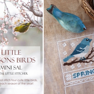 Little Seasons Birds Mini SAL PDF DIGITAL Cross Stitch Pattern image 3
