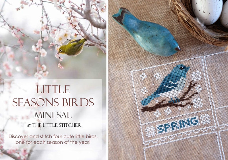 Little Seasons Birds Mini SAL PDF DIGITAL Cross Stitch Pattern image 3