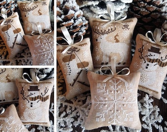 White Christmas - The Colors of Christmas - PDF DIGITAL Cross Stitch Patterns