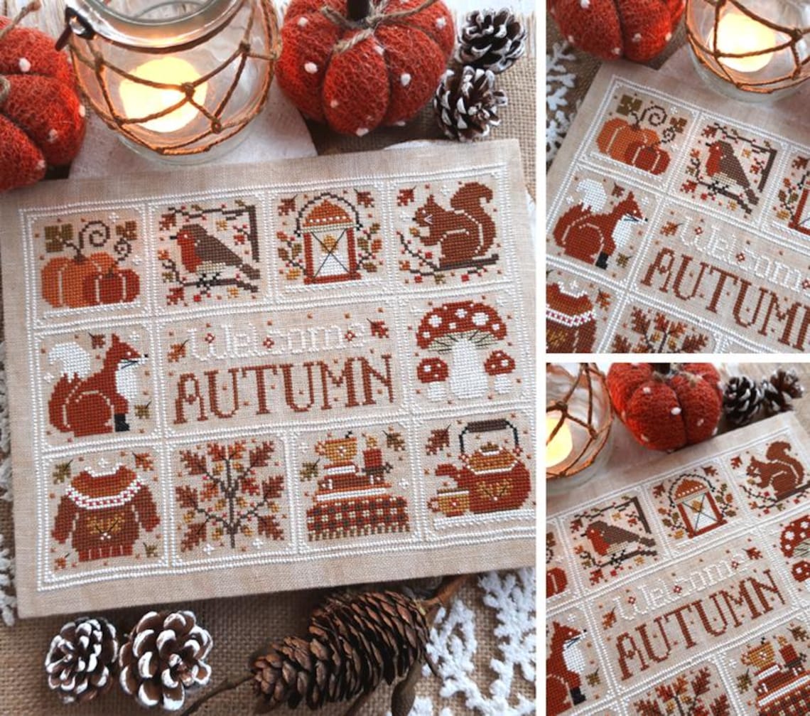 Welcome Autumn - PDF DIGITAL Cross Stitch Pattern - Etsy