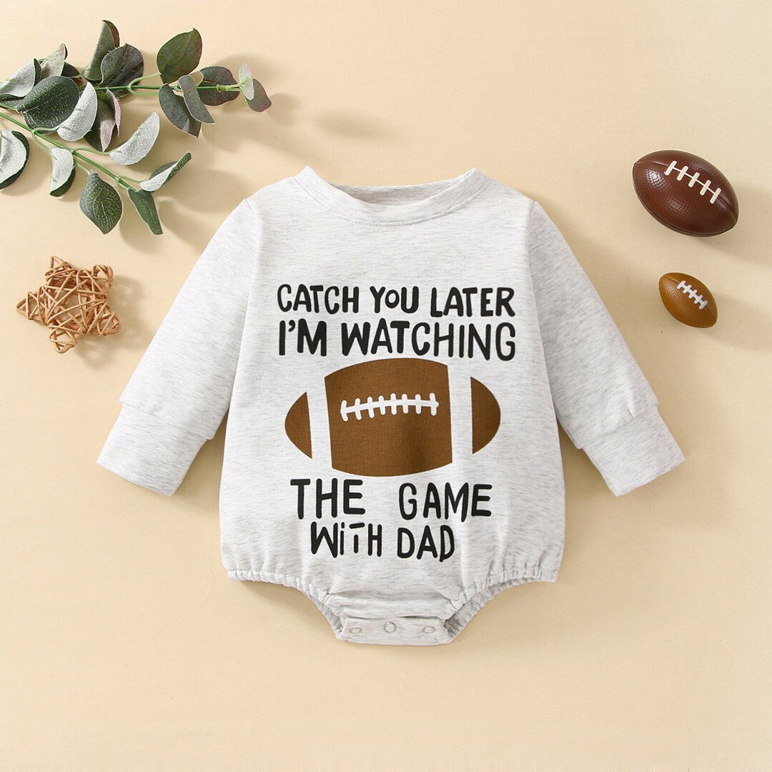 Football Baby Boy Girl Romper Game Day Baby Game Day Vibes - Etsy