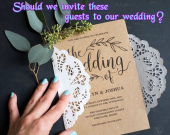 Should we invite these guests to our wedding?Same Day Quick Response,  Wedding Planning  Tarot Reading by email