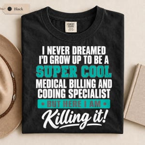 Supercool specialist på medicinsk fakturering och kodning Comfort Colors®-tröja, rolig kodarehumor
