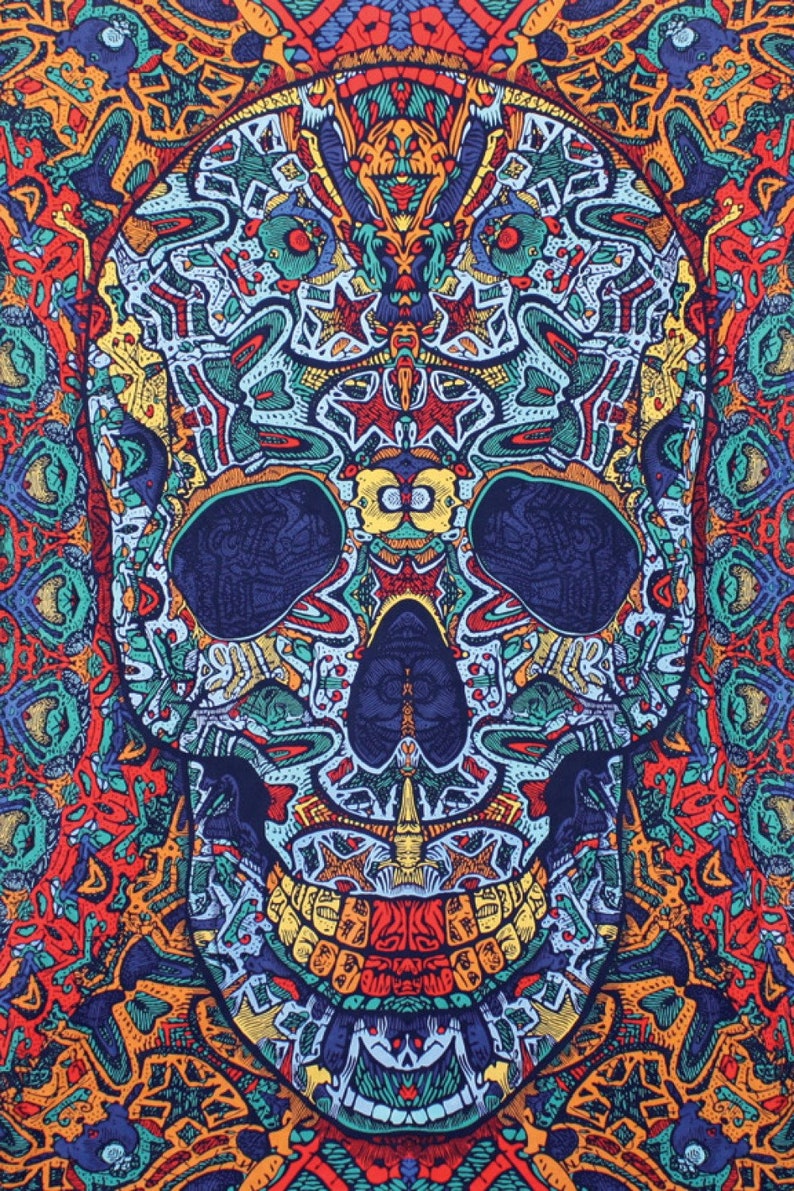 wallpapers Rainbow Skeleton Tapestry nest style granada