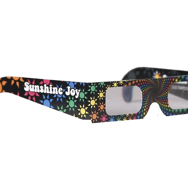 3-D Paper Glasses Cardstock Music Festival Rave Gear Psychedelic Rainbows Party Favor Sunshine Joy Brand Trippy 3D Tapestry Accessory