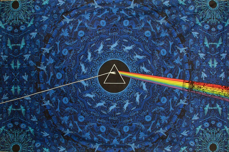 Pink Floyd Dark Side Of The Moon Album Lyrics Tapestry Etsy