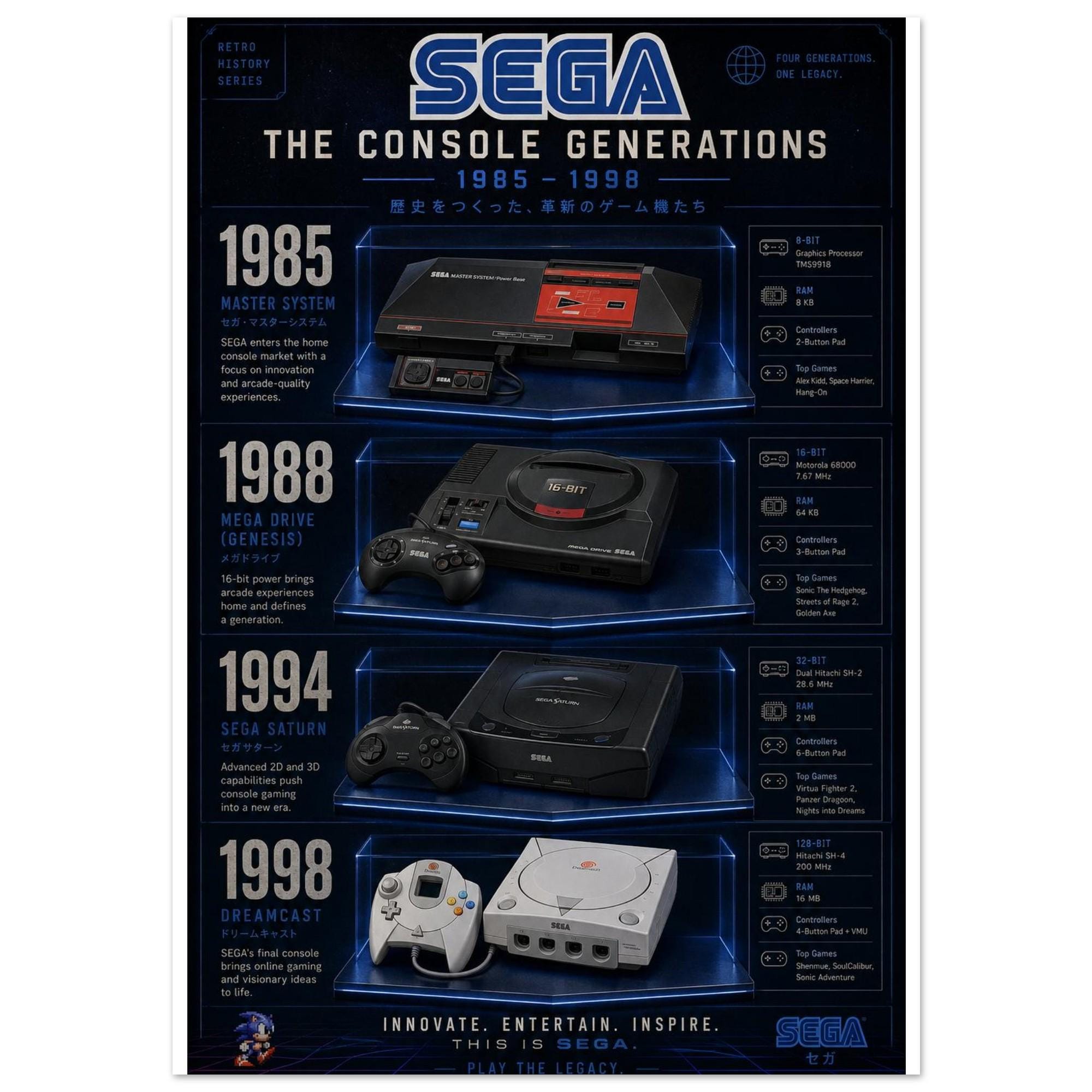 Sega Saturn Posters - Etsy