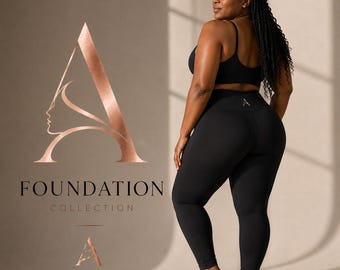 Leggings AHMYDI Foundation / Leggings de cintura alta para mujer / Ropa deportiva fabricada en Canadá / Cómodos para el día a día y para entrenar