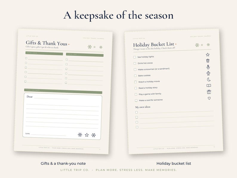 Christmas Kids Travel Journal, Printable Holiday Trip Diary, Fillable Winter Vacation Activity Book image 4