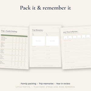 2027 Family Travel Planner, Fillable Vacation Budget, Time Off Tracker, Packing List, Trip Wishlist image 5
