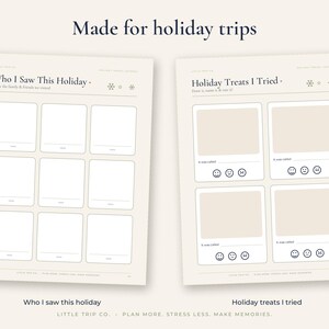 Christmas Kids Travel Journal, Printable Holiday Trip Diary, Fillable Winter Vacation Activity Book image 3
