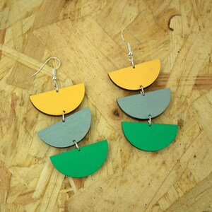 Geometric Semi Circle Drop Earrings image 6