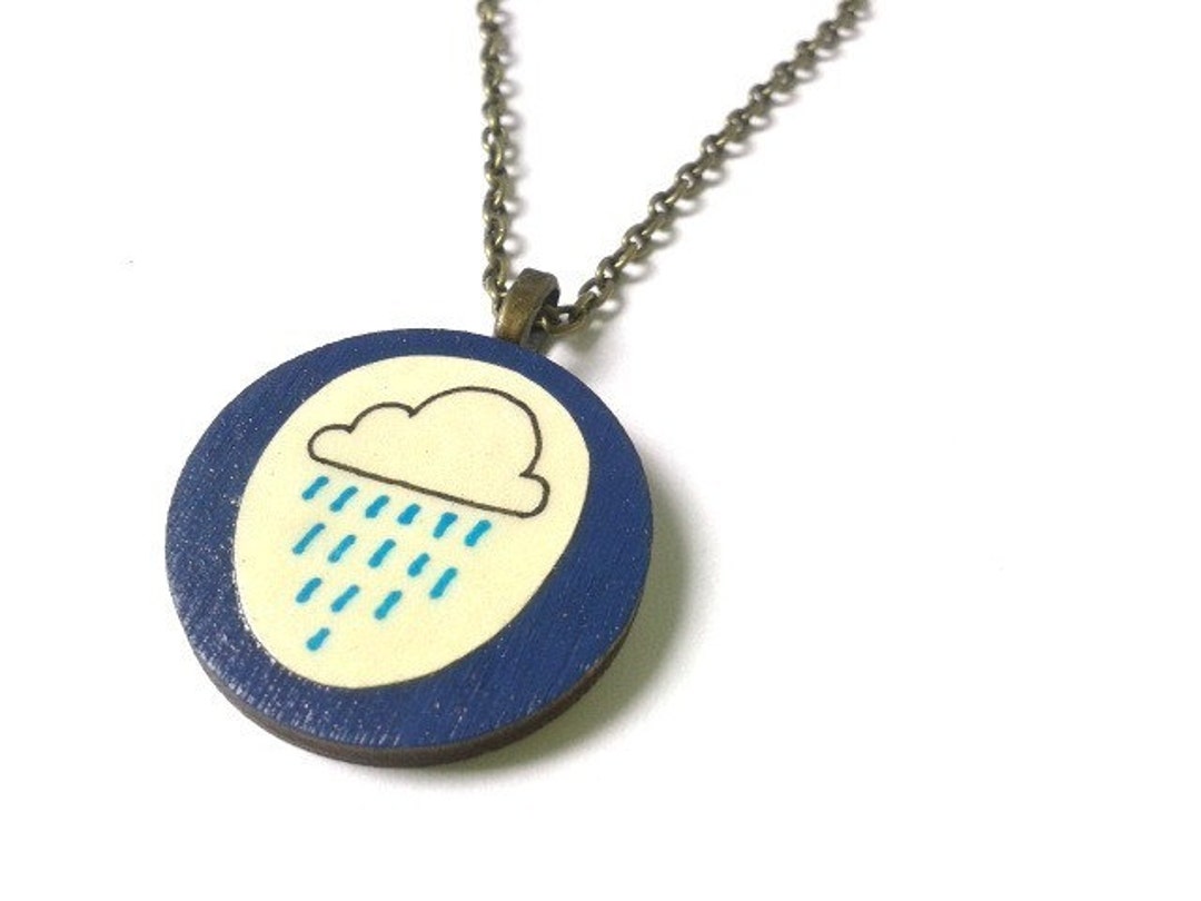 Rain Cloud Necklace - Etsy