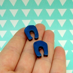 Wooden Horseshoe Earrings