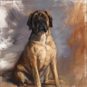 Mastiff Dog Portrait Giclée Fine Art Print