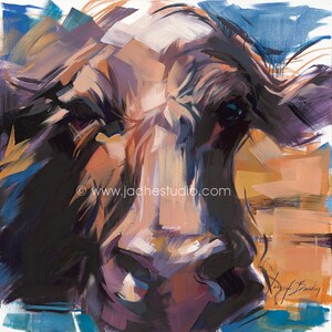 Cows on Canvas 3 Giclée Fine Art Print