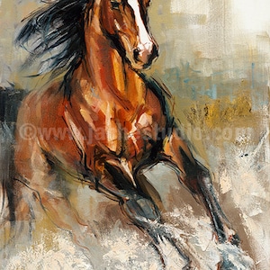 Horse Art, The Stallion Giclée, Painted Fine Art Print