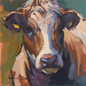 Cow Portrait Giclée Fine Art Print