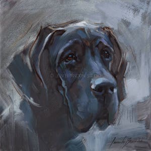 Great Dane Pet Portrait Giclée Fine Art Print