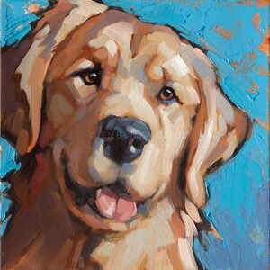 Golden Retriever Pet Portrait Giclée Fine Art Print