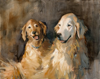 Golden Retrievers Giclée Fine Art Print