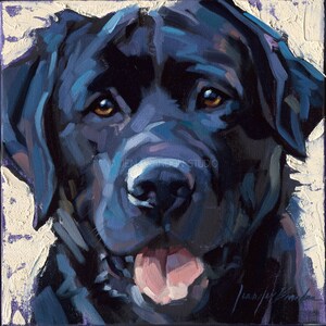 Black Lab Pet Portrait Giclée Fine Art Print