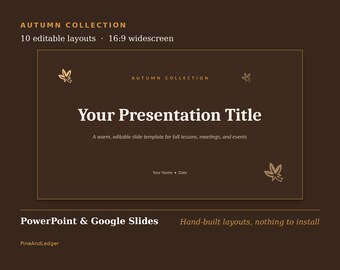 Fall PowerPoint Template | Autumn Presentation Slides for Teachers, Meetings, Church | Google Slides Compatible | Digital Download