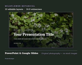 Wildflower Botanical Presentation Template | Original Photography, 10 Layouts (Digital Download)