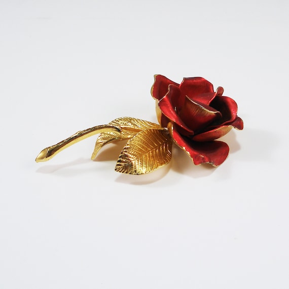 Red Rose Lapel Pin Brooch Pin Men Boutonniere Symbol of Love