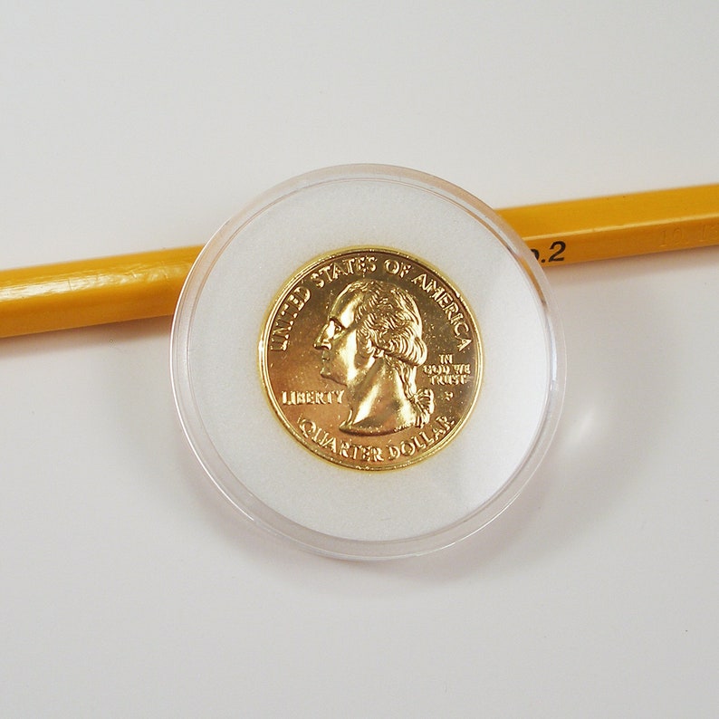 2000 Birthday 24kt Gold Plated Massachusetts State Quarter Home State
