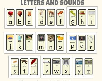 Educational Printable, Home School Learning Games,Editable English Phonics Wall Poster, A-Z Letter Sounds (Digital Download)