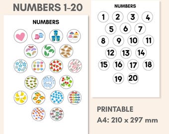 Educational Learning Activities, Maths Printable , Matching Activity, Home Schooling, Games, Digital Download, Activity Bundle