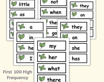 Home School Learning Games, Educational printable, Worksheet, High Frequency Words Poster, EYFS KS1 Literacy Resource (Digital Download)