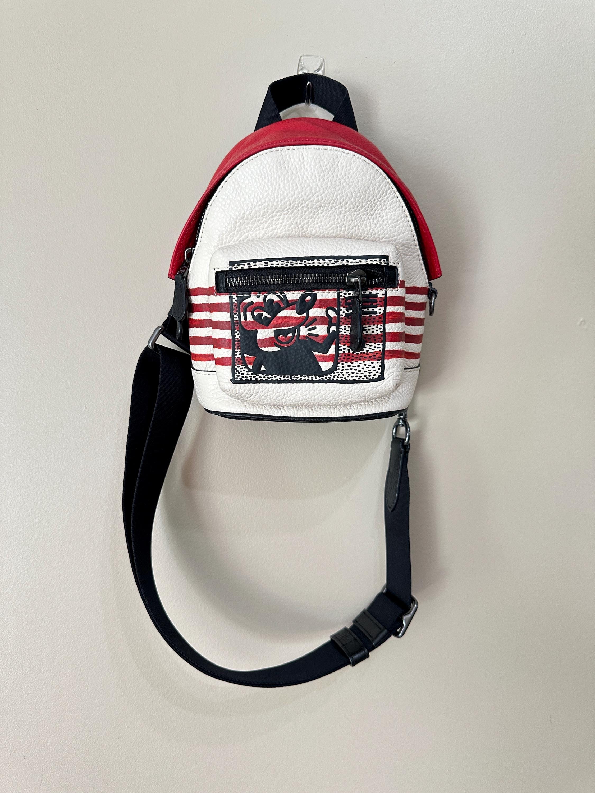 COACH x Keith Haring バックパック ホワイト Coach Bag Keith Haring - Etsy