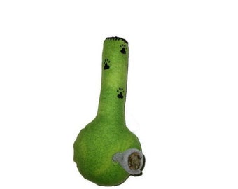 Cat Toys - Flannel Catnip - Bong cat toy - Lime Green Bong