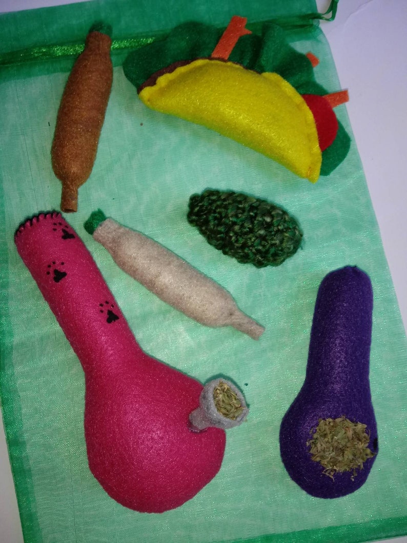Cat Toys Catnip Marijuana Toys 6pc. Gift Set Etsy