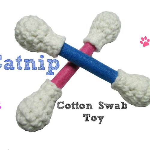 Cat Toy LARGE Cotton Swab Catnip Toy 1 Toy Available in Etsy