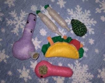 Kattenspeelgoed - Kattenkruid marihuana Speelgoed - 6pc. Geschenkset