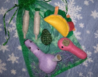 Kattenspeelgoed - Kattenkruid marihuanaspeelgoed - 6 st. Cadeauset