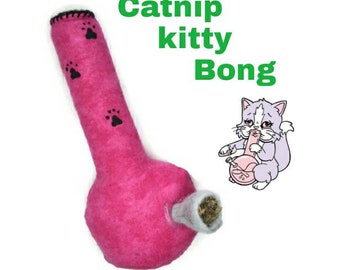 Cat toys - Flannel Catnip Bong - Bong cat toy - pink bong