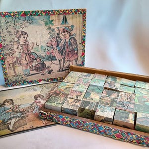 Antique German Block Puzzles - Etsy