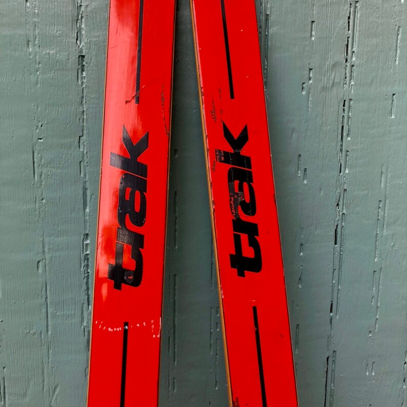 Vintage Trak Cross Country Skis Made in Finland Orange and Etsy