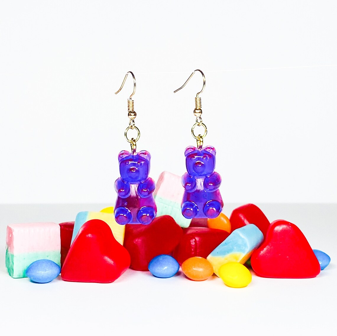 Gummy Bear Earrings Gummy Bear Candy Earrings Bear Etsy