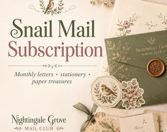 Snail Mail Subscription | Monthly Happy Mail Club with Letters, Stationery & Paper Treasures