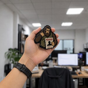 Bigfoot-Mull-Human-PVC-Aufnäher – Taktisches Kryptozoologie-Emblem für Ausrüstung