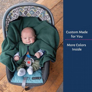 Fleece Car Seat Poncho with Zipper: Baby & Toddler Safe Winter Wear