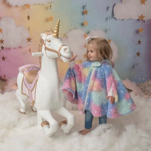 Car Seat Poncho Girl - Unicorn Poncho - Princess Car Seat Coat - Girls Car Seat Cover
