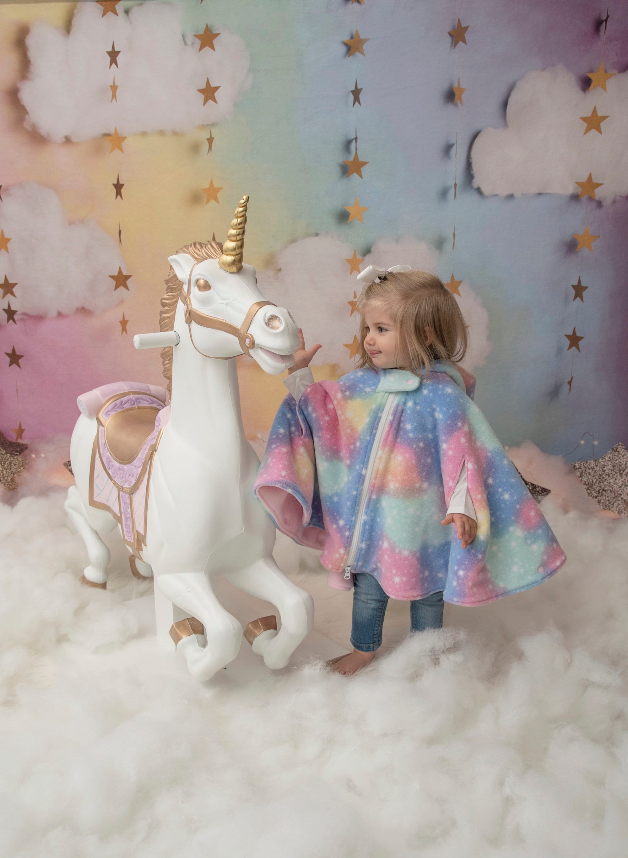 Car Seat Poncho Girl - Unicorn Poncho - Princess Car Seat Coat - Girls Car Seat Cover