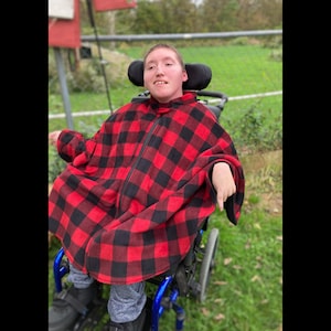 Wheelchair Poncho for Adults, Wheelchair Cape